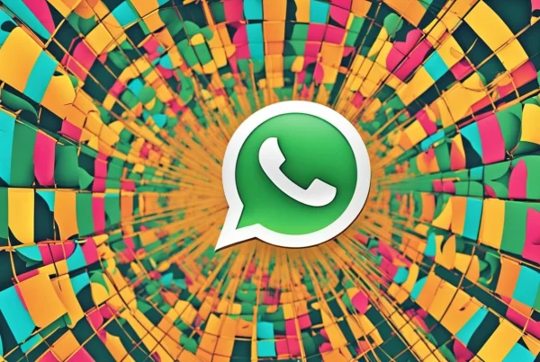 Logotipo do WhatsApp em um fundo colorido