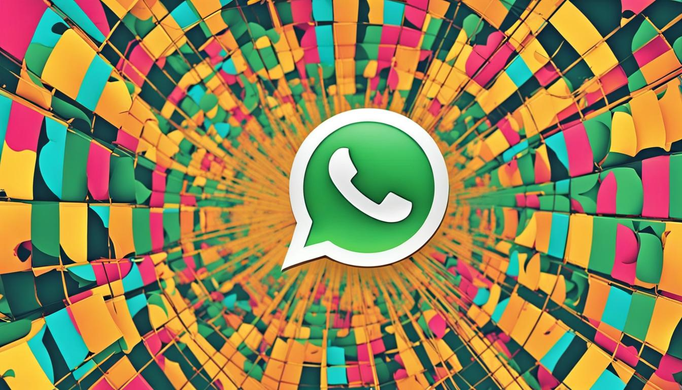 Logotipo do WhatsApp em um fundo colorido